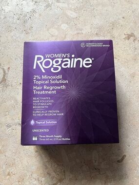 Rogaine Women's 2% Minoxidil Topical Solution Hair Regrowth Treatment - Purple